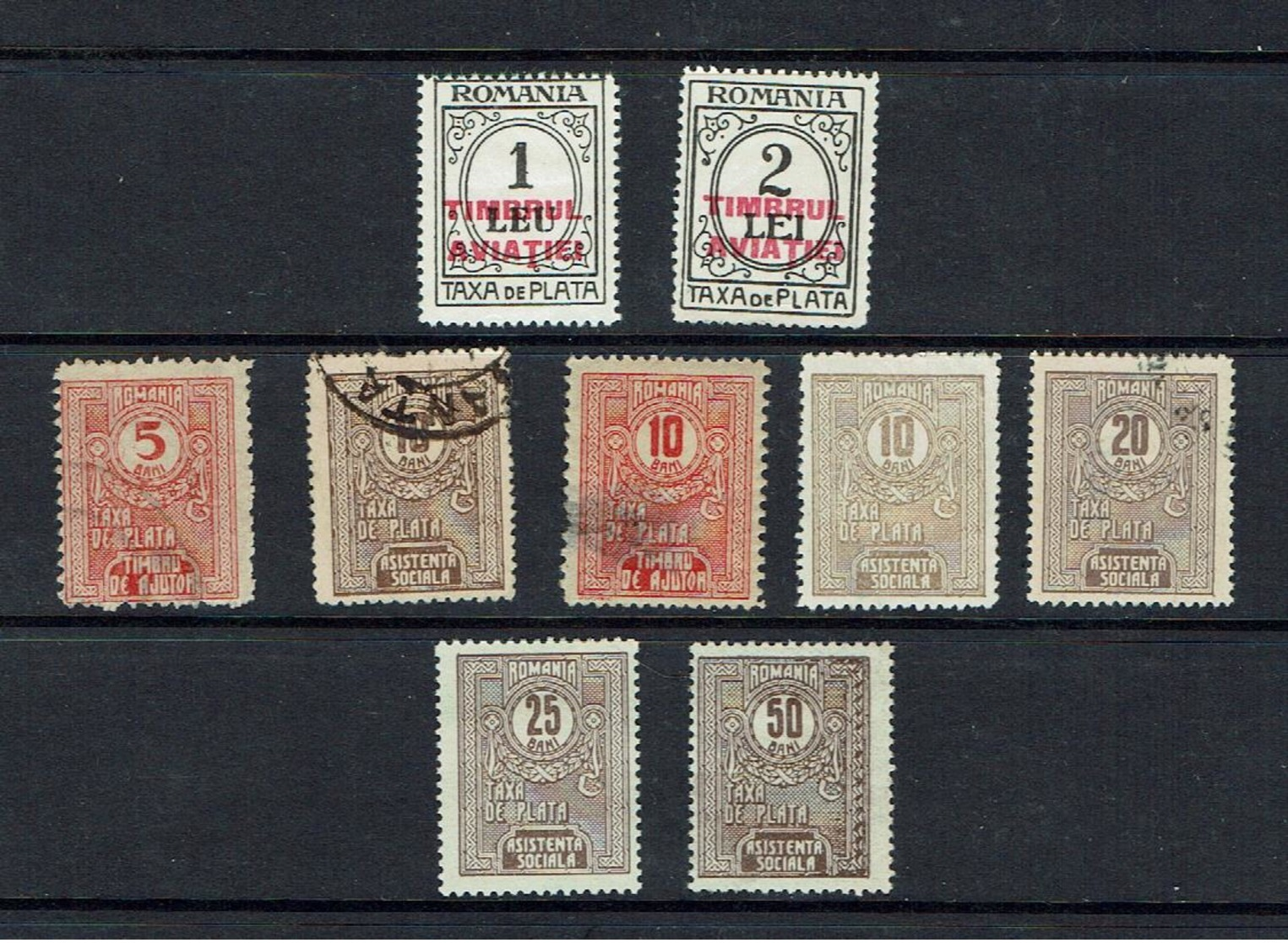 ROMANIA...EARLY POSTAL TAX - Revenue Stamps