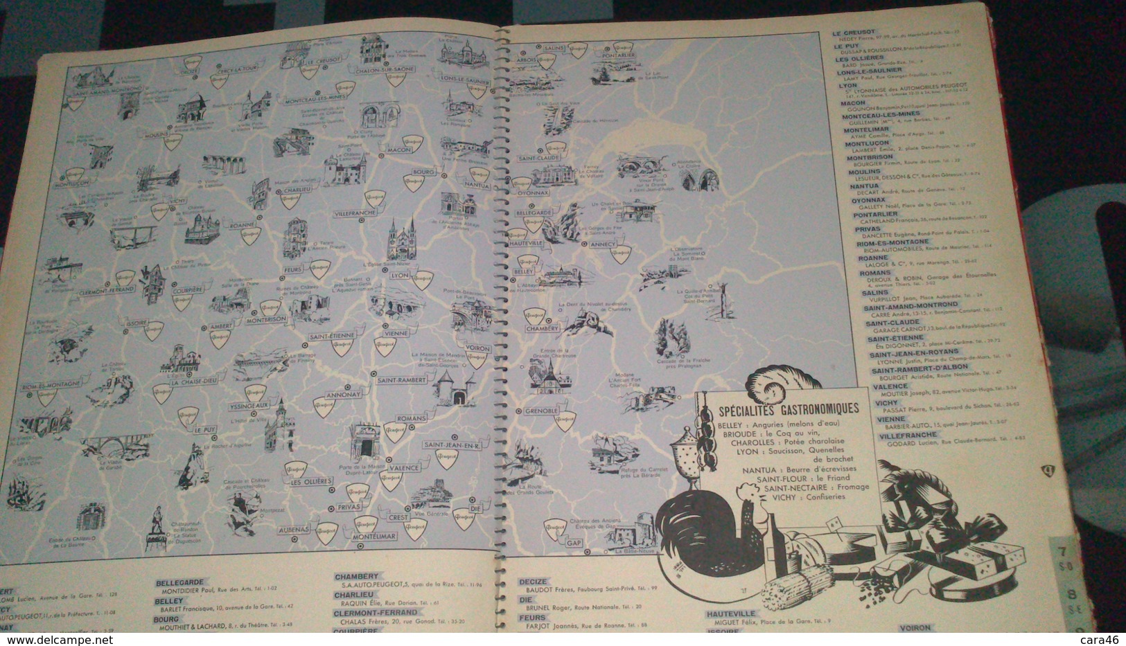 ATLAS ROUTIER PEUGEOT - LA FRANCE DANS UN LIVRE PEUGEOT...........