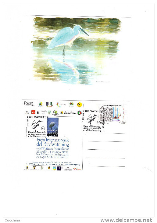 CARTOLINA Con Annullo Speciale Fiera Del BIRDWATCHING A COMACCHIO Anno 2005 - Ferrara