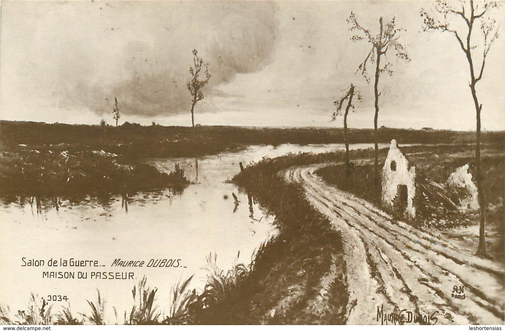 SALON DE LA GUERRE MAURICE DUBOIS MAISON DU PASSEUR - Malerei & Gemälde