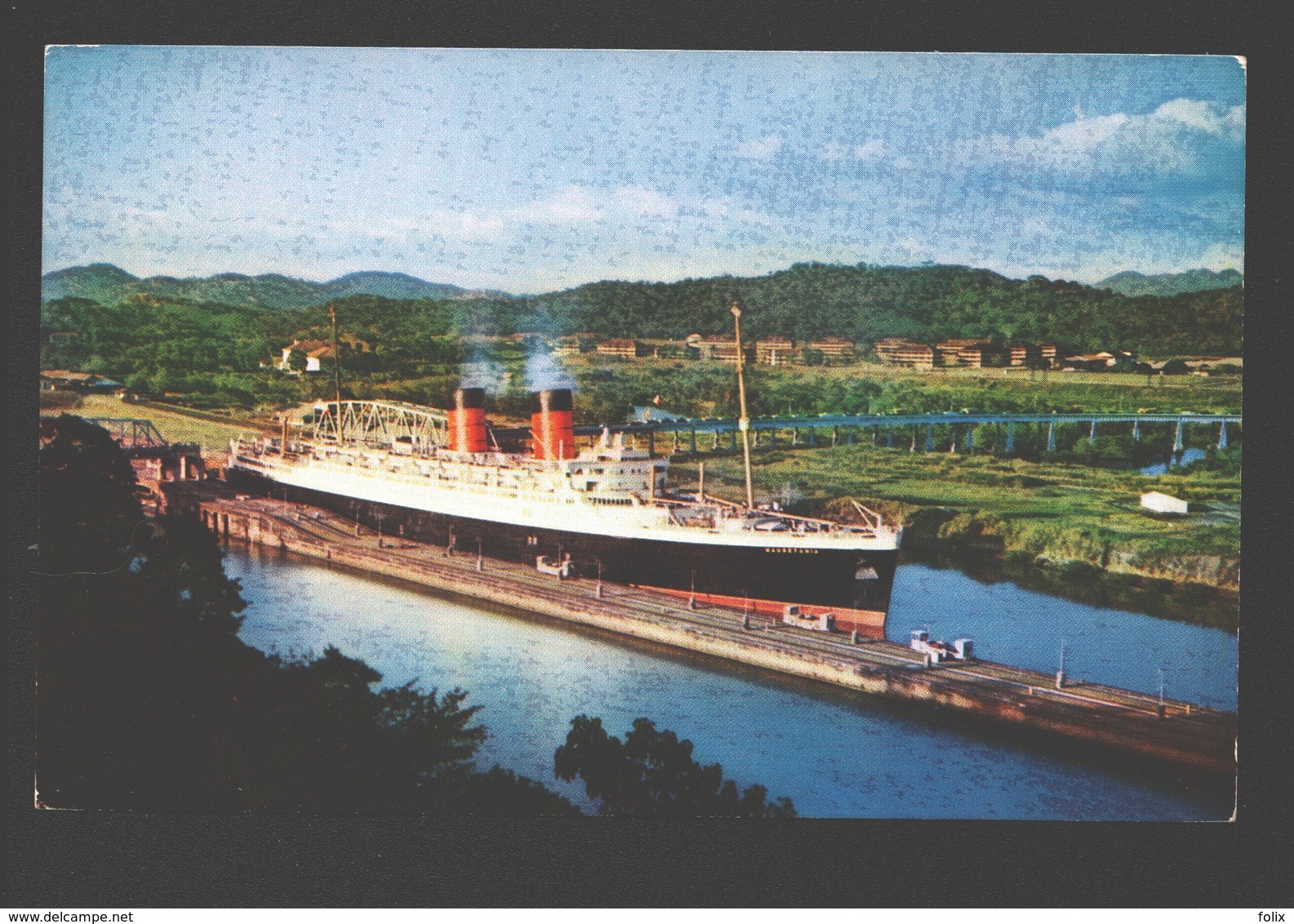 S.S. Mauretania - Eclusas De Miraflores Del Canal De Panama - Paquebots