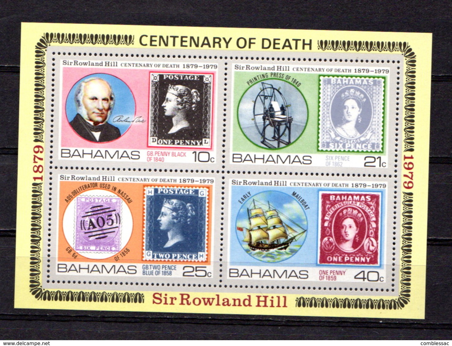 BAHAMAS   1979    Death  Centenary  Of  Sir  Rowland  Hill   Sheetlet       MNH - Bahamas (1973-...)