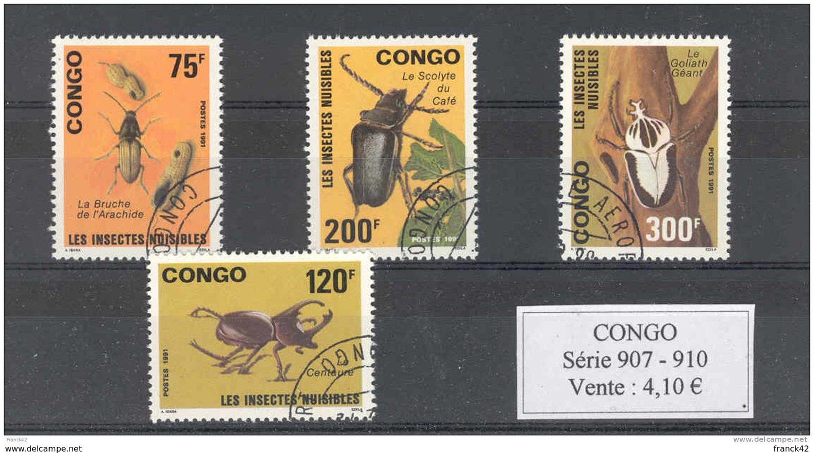 Coléoptères Du Congo - Oblitérés