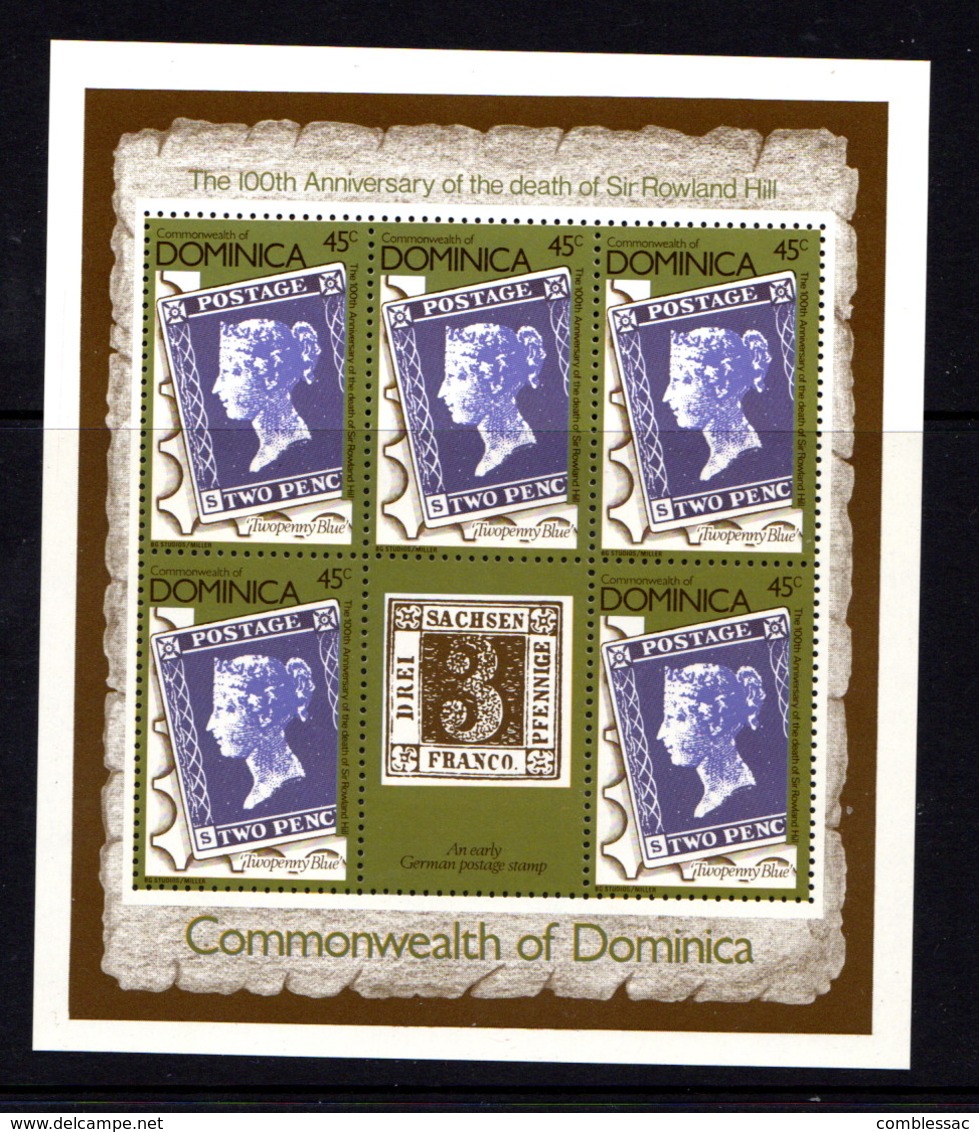 DOMINICA   1979    Death  Centenary  Of  Sir  Rowland  Hill   4  Sheetlets       MNH - Dominica (1978-...)