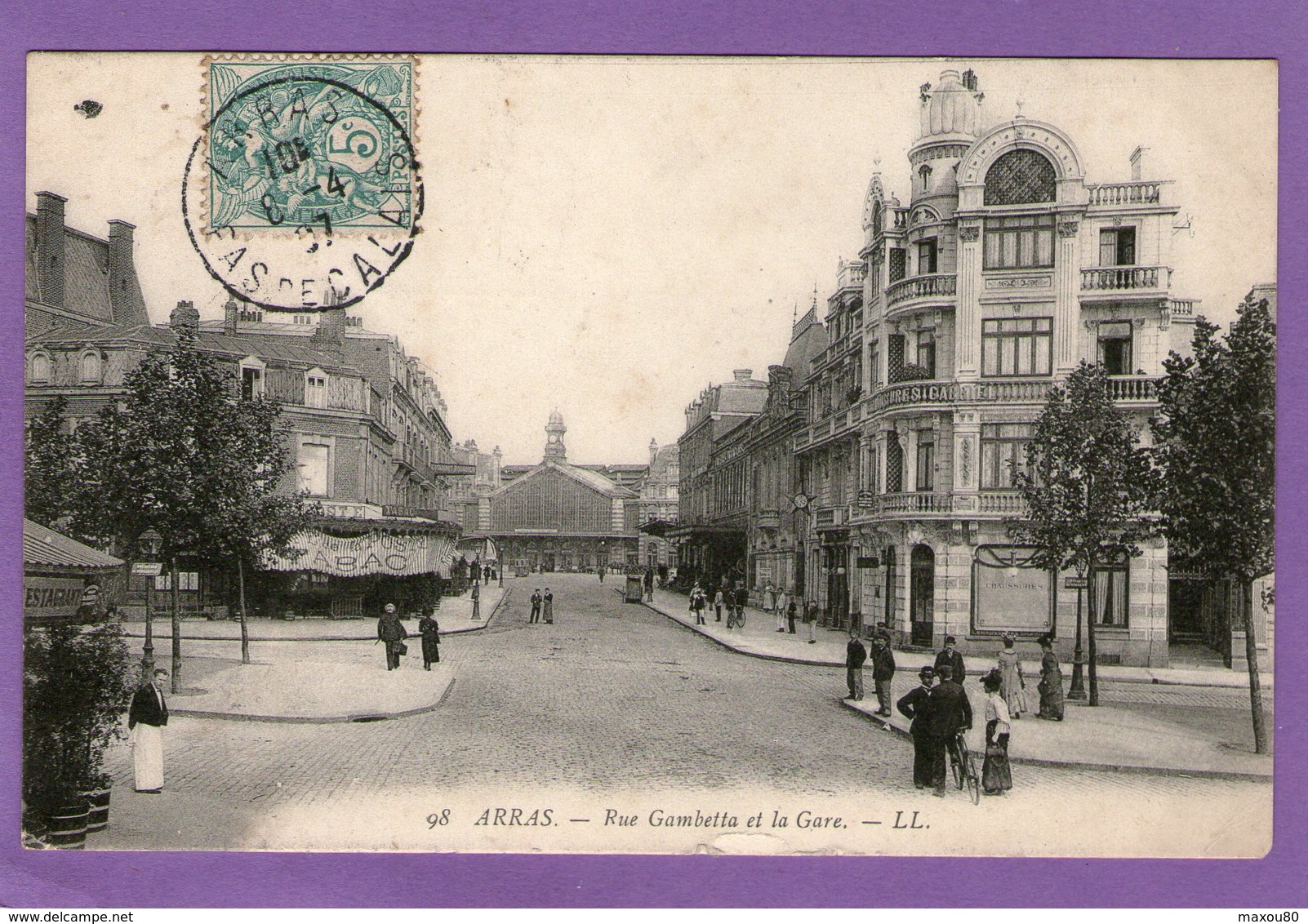 ARRAS - Rue Gambetta Et La Gare - 1907 - - Arras