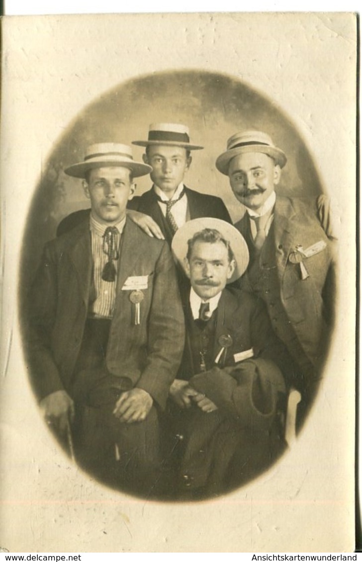 006729  5 Männer Mit Stempel XII. Deutsches Turnfest Leipzig 1913 - Leipzig