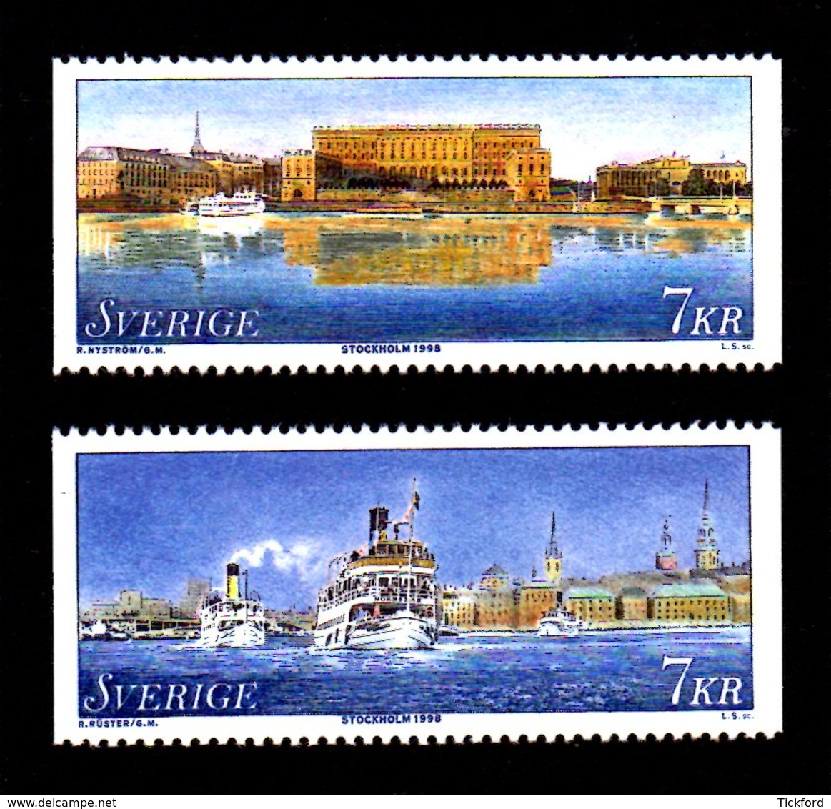 SUEDE 1998 - YT 2038/2039 - Facit 2076/2077 - NEUFS ** LUXE/ MNH - 2 Valeurs - Stockholm - Neufs