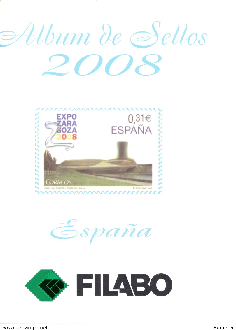 España - Suplemento FILABO Año 2008 - Montado Con Filaestuches Transparentes - 13 Hojas - - Pre-Impresas