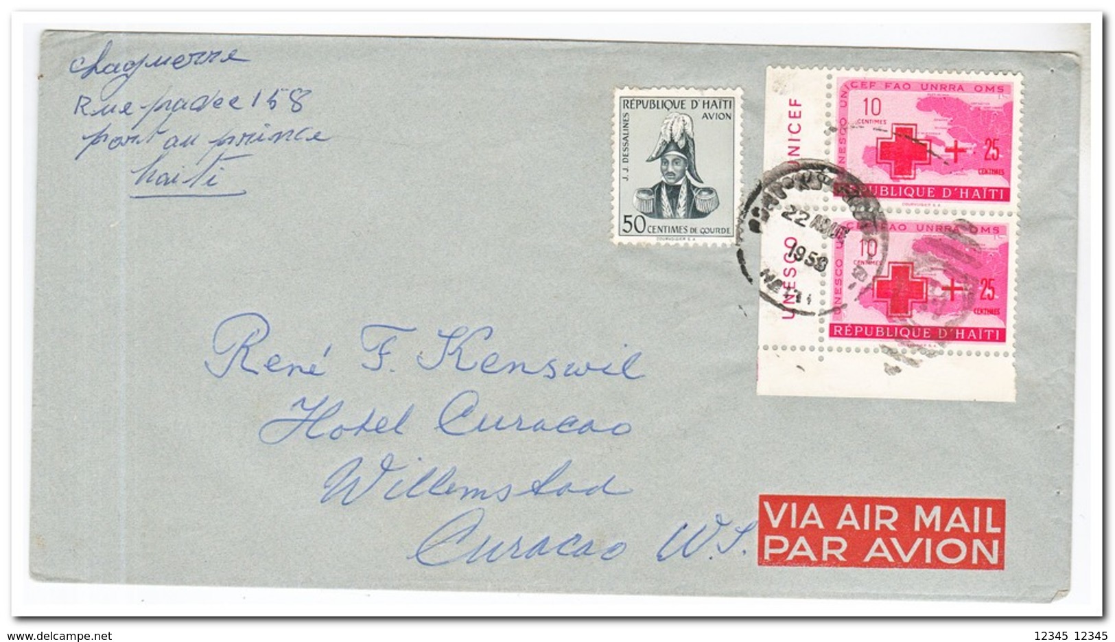 Haïti, 12 Letters With Red Cross Stamps - Haïti