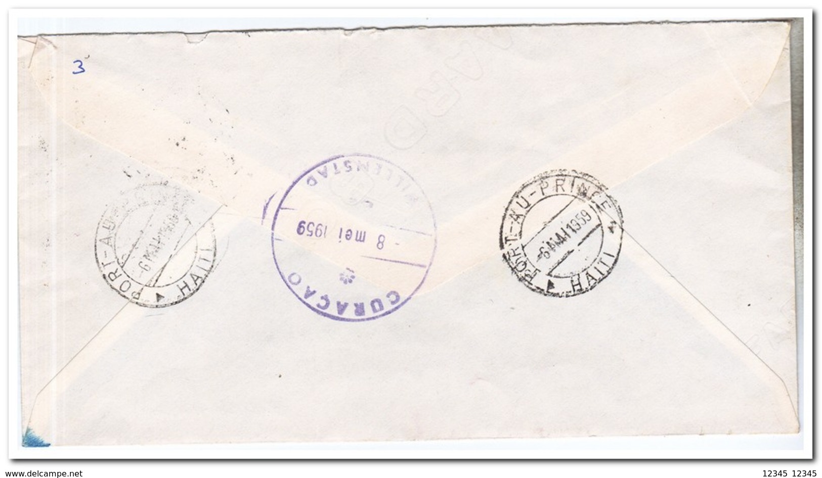 Haïti, 12 letters with red cross stamps