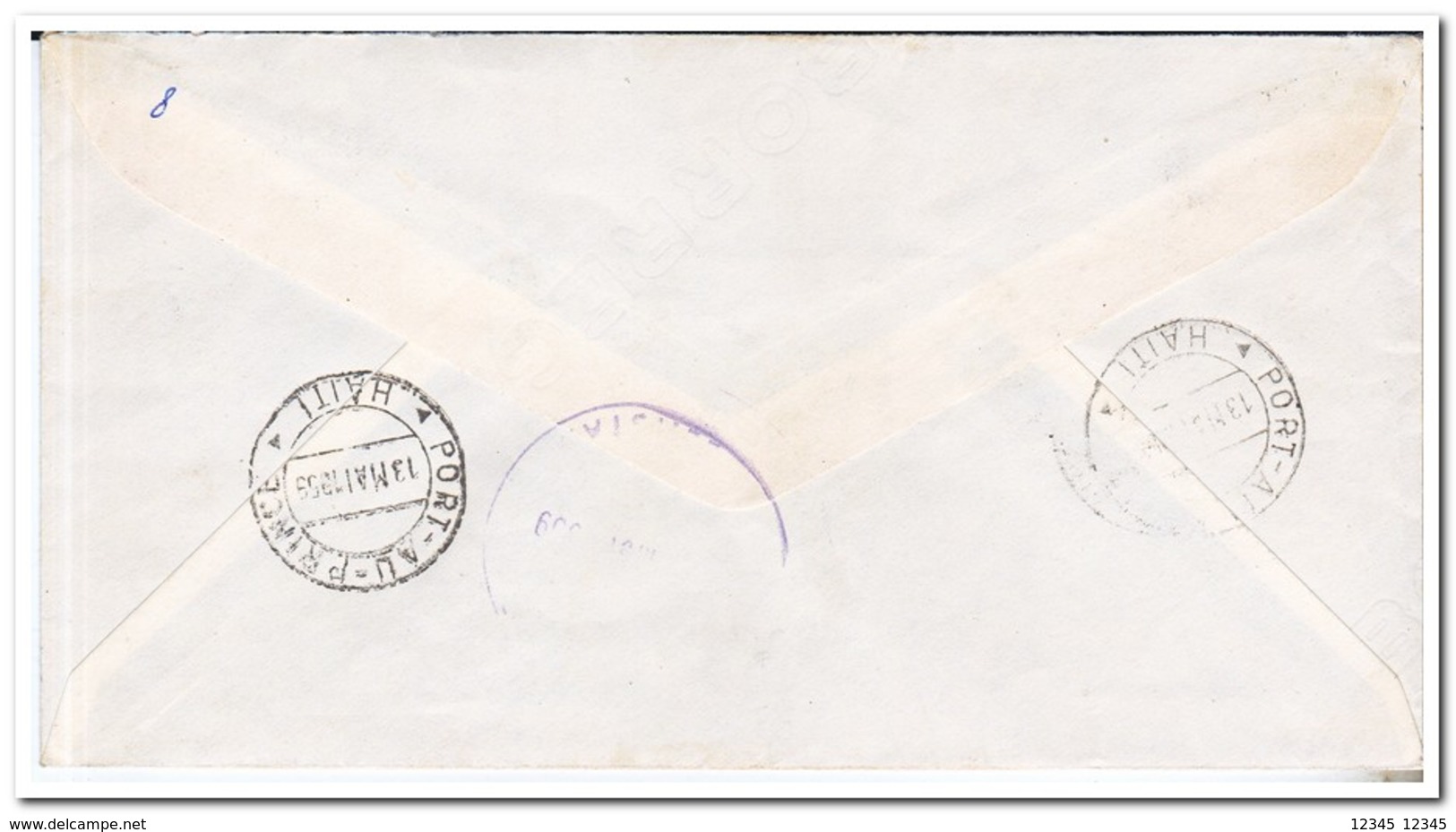 Haïti, 12 letters with red cross stamps