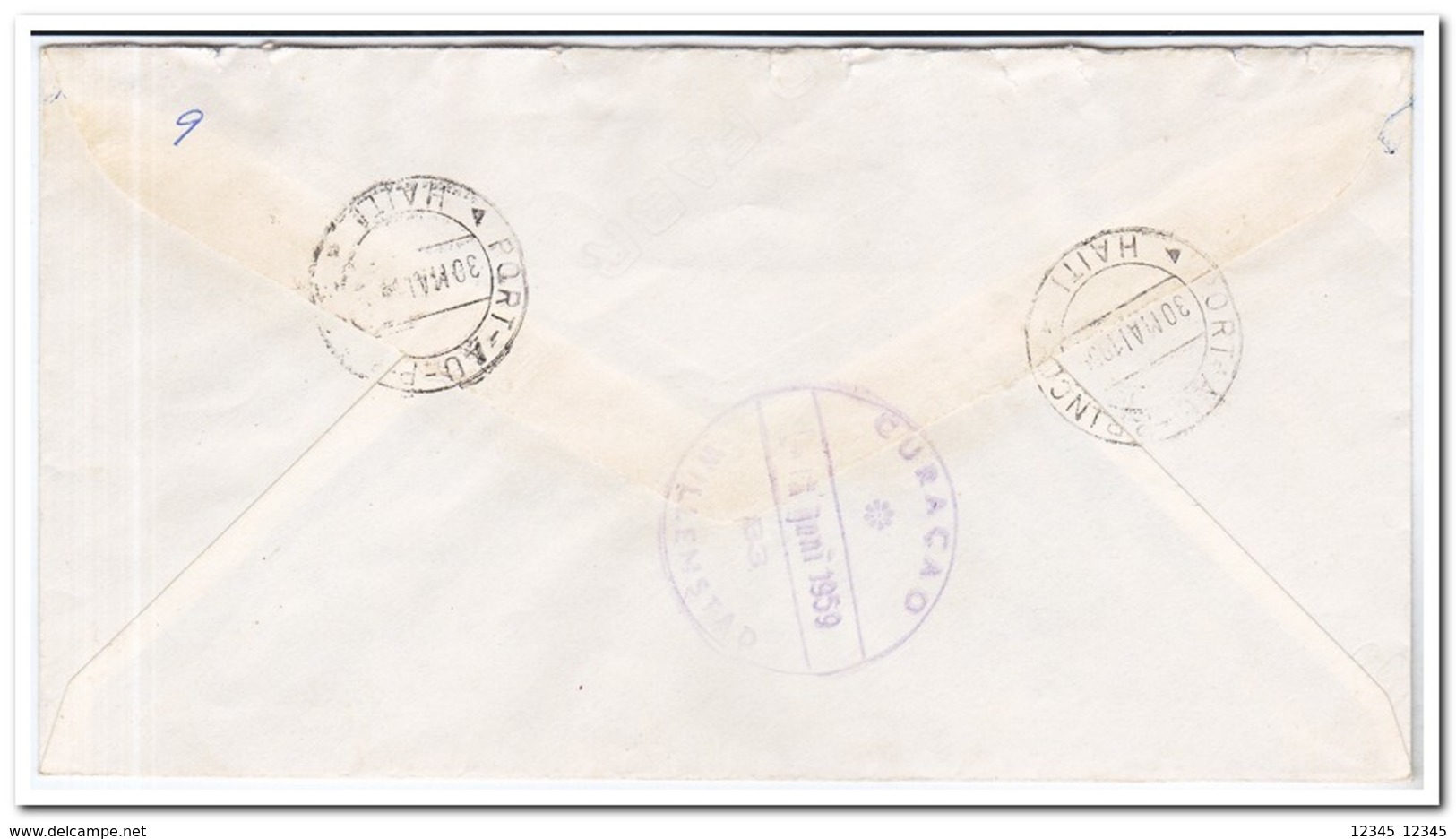 Haïti, 12 letters with red cross stamps