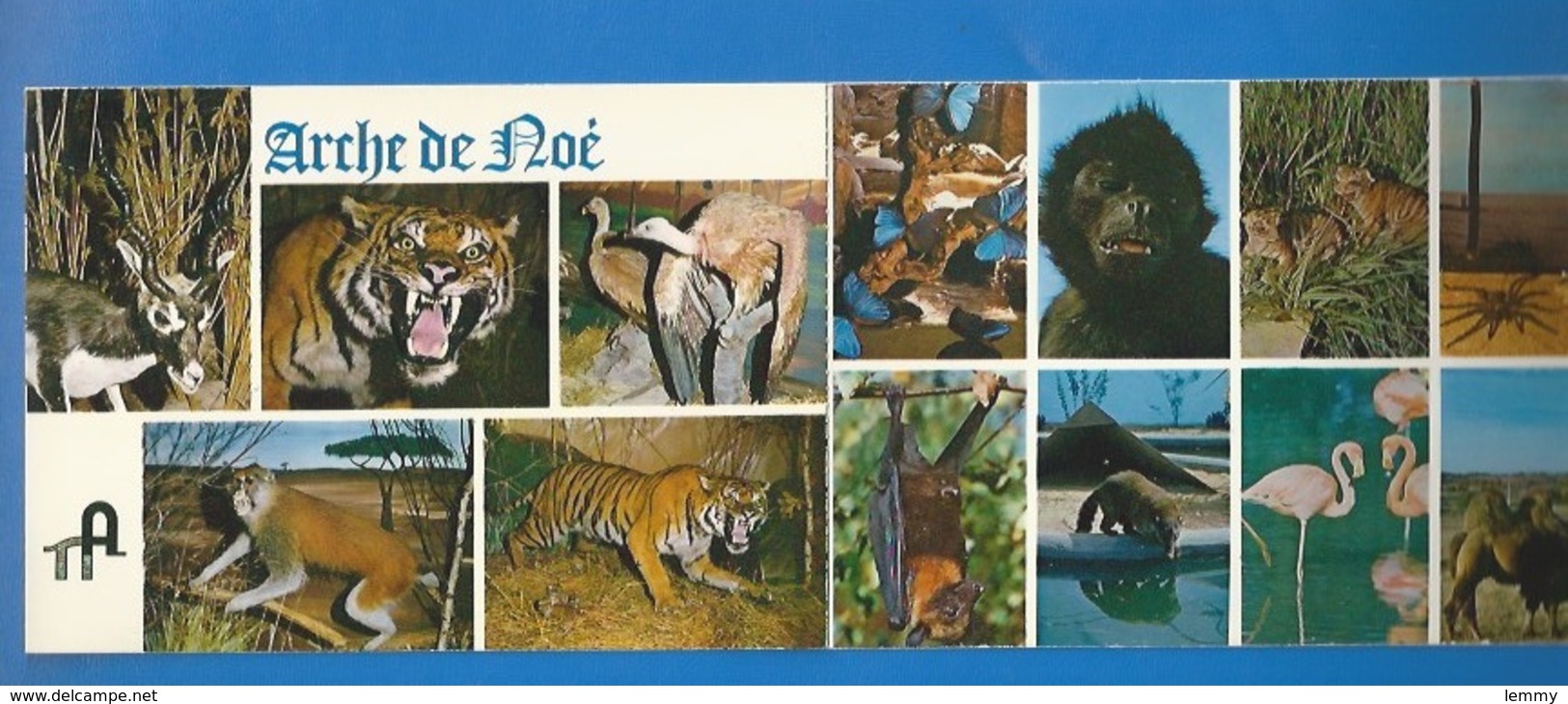 ANIMAUX - 17 - ILE DE RÉ - L'ARCHE DE NOÉ DE CLAUDE THÉVENIN - DEPLIANT DE 3 CARTES - 4 SCANS - Ile De Ré