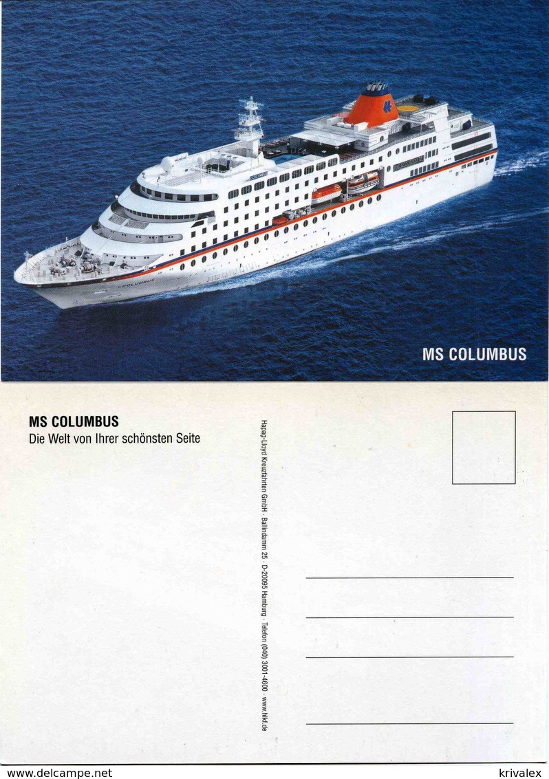 Ship Postcards - Passenger   Ship : "Columbus  "  Variant  Read Description - Autres & Non Classés