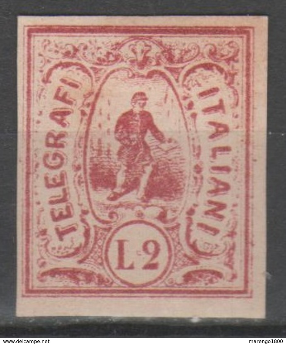 ITALIA 1864 - Saggi Hummel - L. 2 Rosso - Firmato          (g5515) - Altri & Non Classificati
