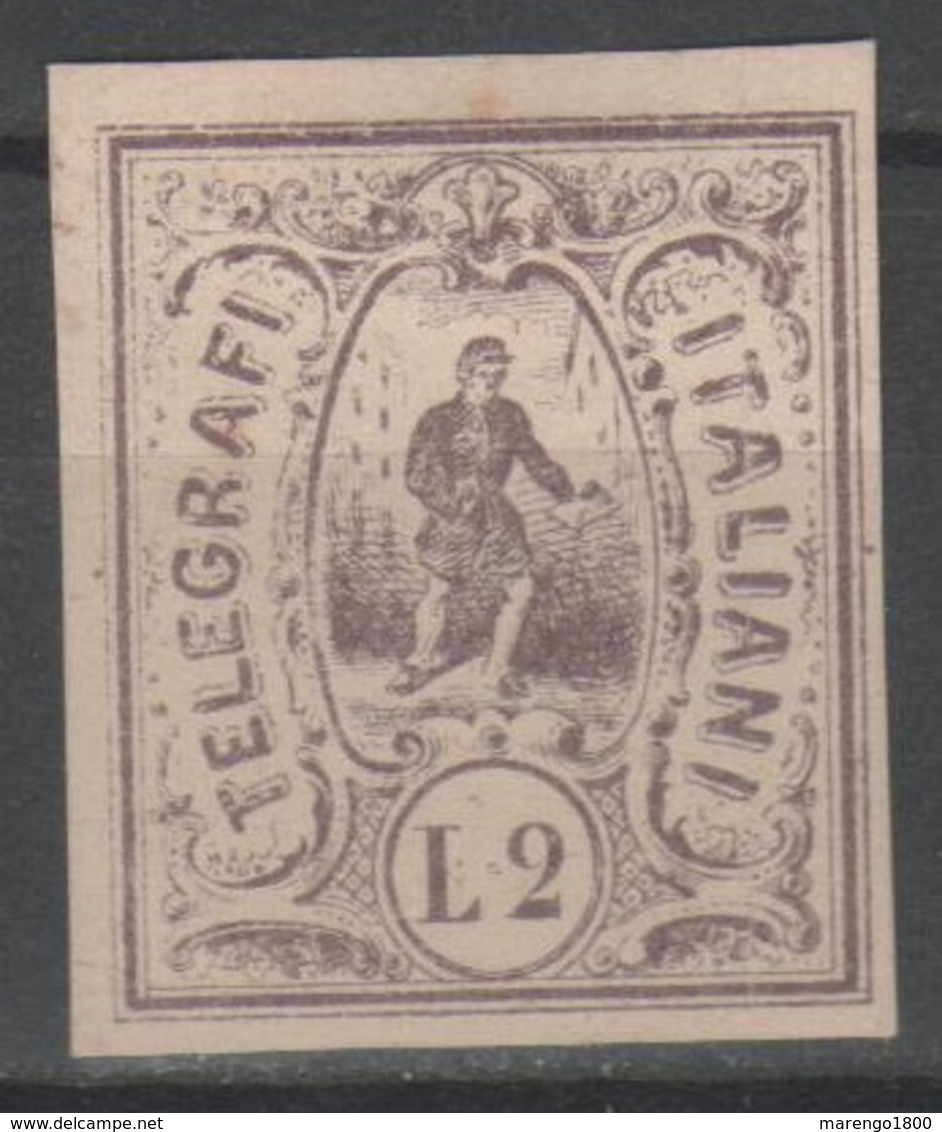 ITALIA 1864 - Saggi Hummel - L. 2 Bruno - Firmato          (g5516) - Autres & Non Classés