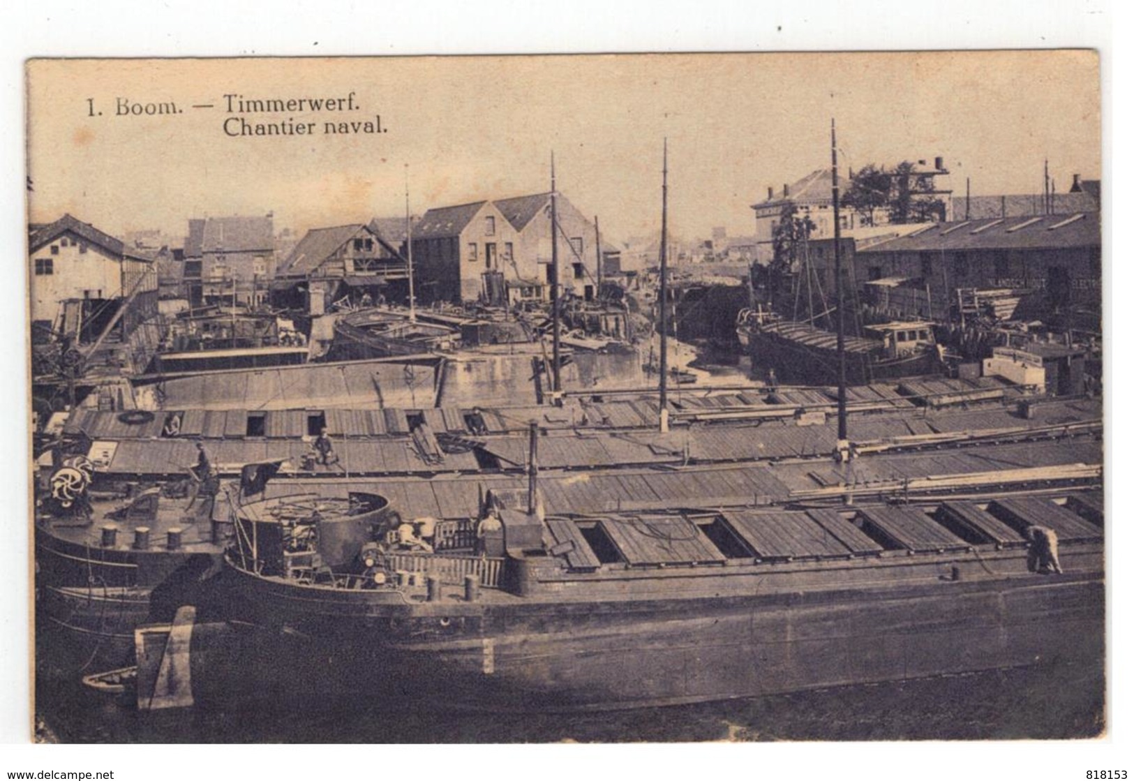 1. Boom  -  Timmerwerf  Chantier Naval 1928  TOB - Boom