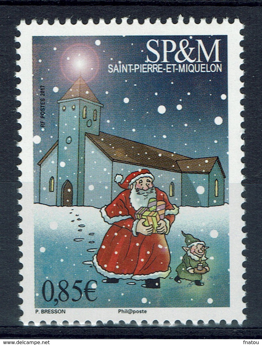 Saint Pierre And Miquelon, Christmas, Father Christmas, 2017, MNH VF - Unused Stamps