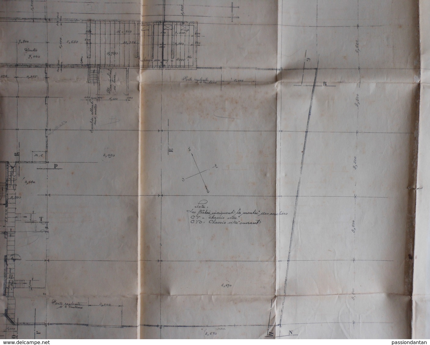 Plan De Construction De L'Usine Menot Frères Et Deneuville à Crépy En Valois - Année 1921 - Arquitectura