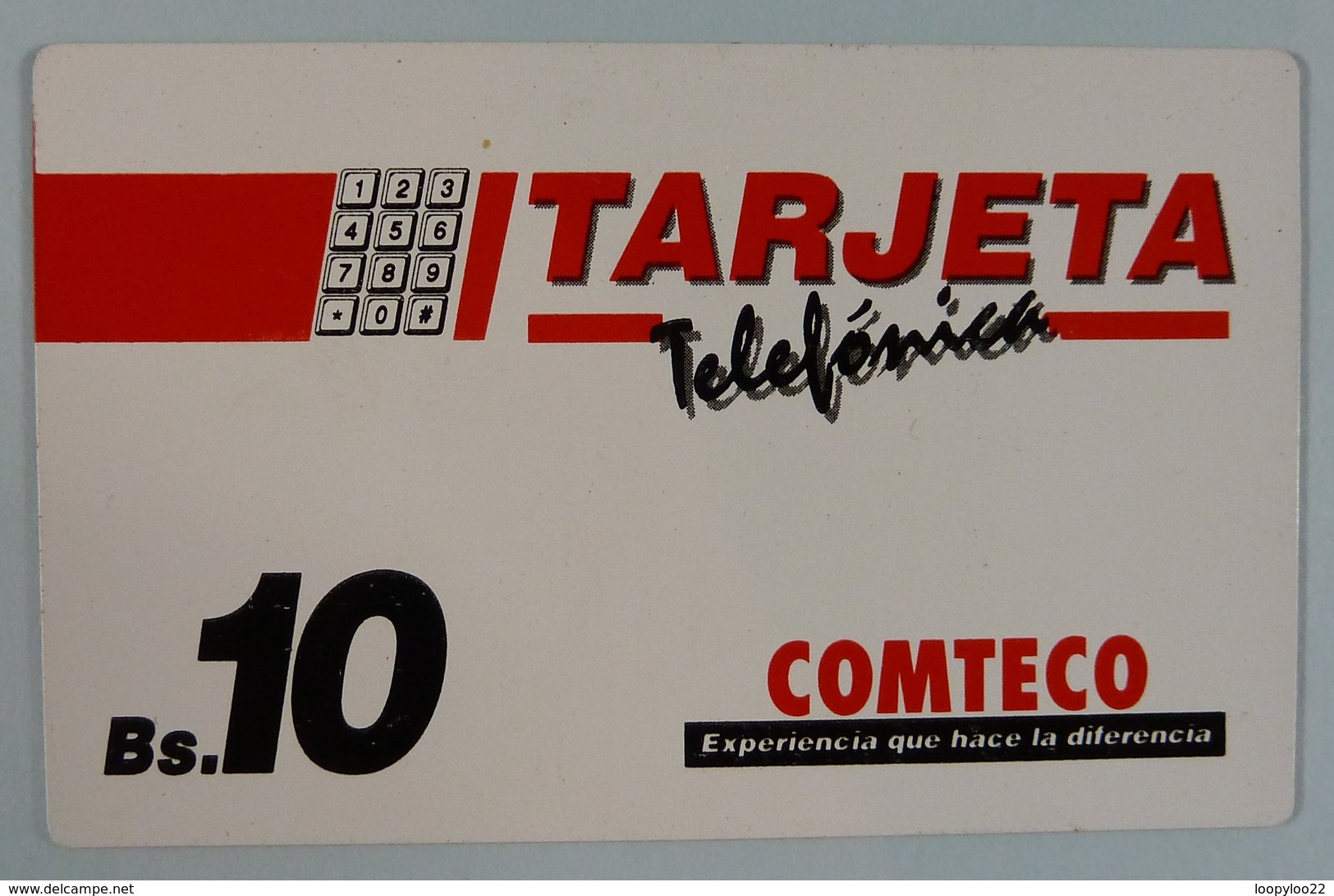 BOLIVIA - Inductive - BOL-COM-2 - Trial Card Comteco - 1996 - 20U - Mint - Bolivie