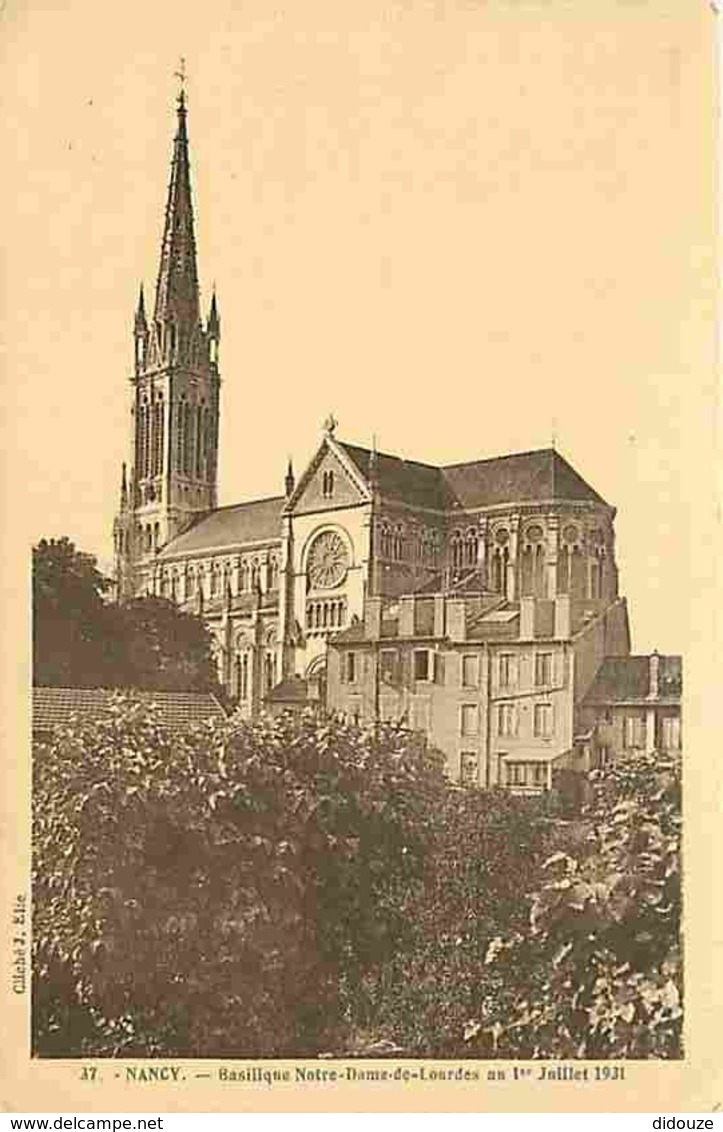 54 - Nancy - Basilique Notre Dame De Lourdes Au 1e Juillet 1931 - Correspondance - Voyagée En 1931 - Voir Scans Recto-Ve - Nancy