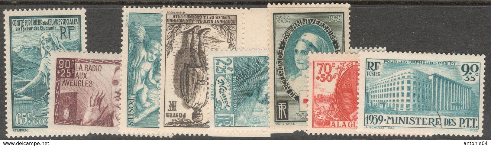 France Yvert 417/24** TB Sans Charnière Cote EUR 160  (numéro Du Lot 498LC) - Unused Stamps