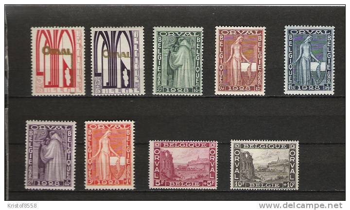 [2853] Zegels 258 - 266 * Scharnier - Unused Stamps