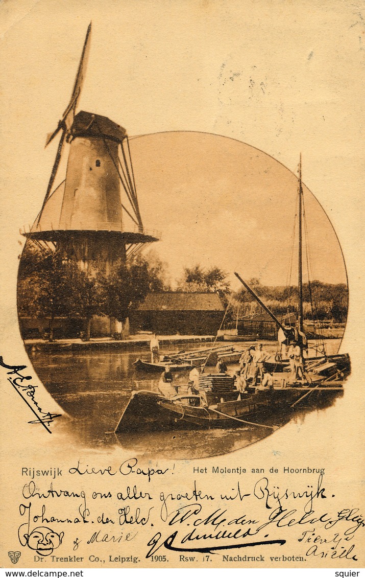Rijswijk, Hoornbrug, Korenmolen, Windmill, Molentje - Watermolens