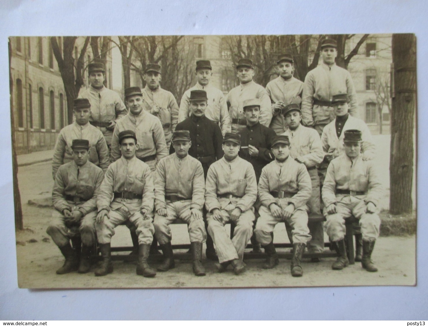 Carte Photo  Groupe De Soldats -  Photographe Belville à ROUEN - TBE - Guerra 1914-18