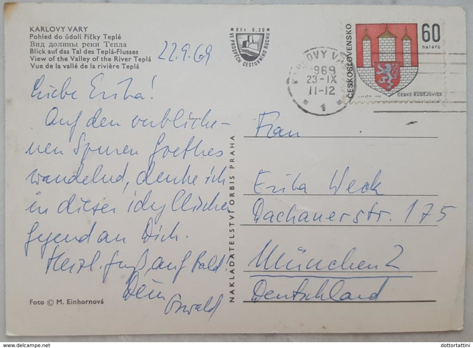 KARLOVY VARY / Carlsbad - Pohled Do Udoli Ricky Teple - Tal Des Tepla Flusses  - Czechoslovakia Vg - Repubblica Ceca