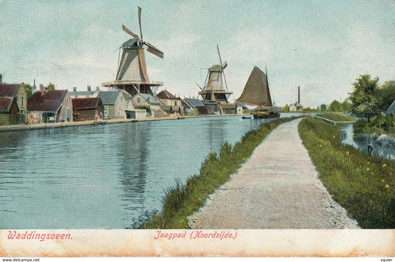 Waddinxveen, Bijenkorf, Oranjeboom, Jaagpad, Noordzijde, Windmills - Watermolens