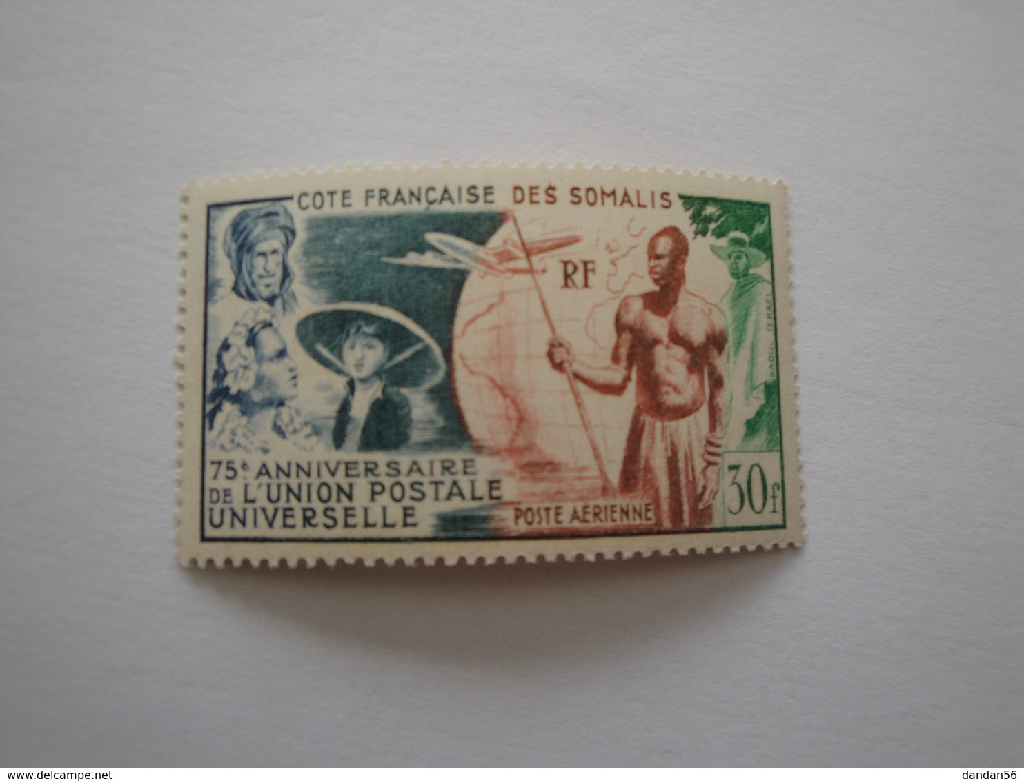 1949 Côtes Des Somalis Yv PA 23 ** MNH  Airplane Avions UPU Cote 16.60 €  Michel 307  Scott C 18  SG 425 - Neufs