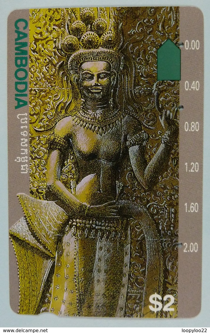CAMBODIA - $2 - Anritsu - Telstra - Goddess -  Used - Camboya