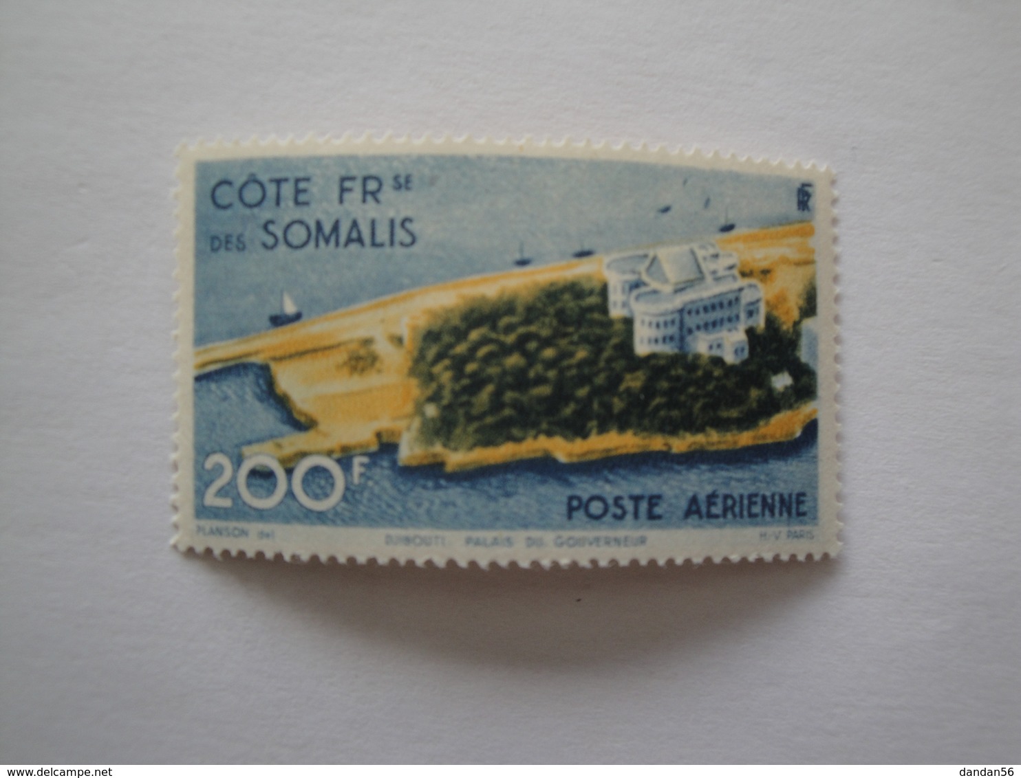 1947 Côtes Des Somalis Yv PA 22 ** MNH  Bateaux Ships  Cote 12.00 €  Michel 306  Scott C 17  SG 414 - Unused Stamps