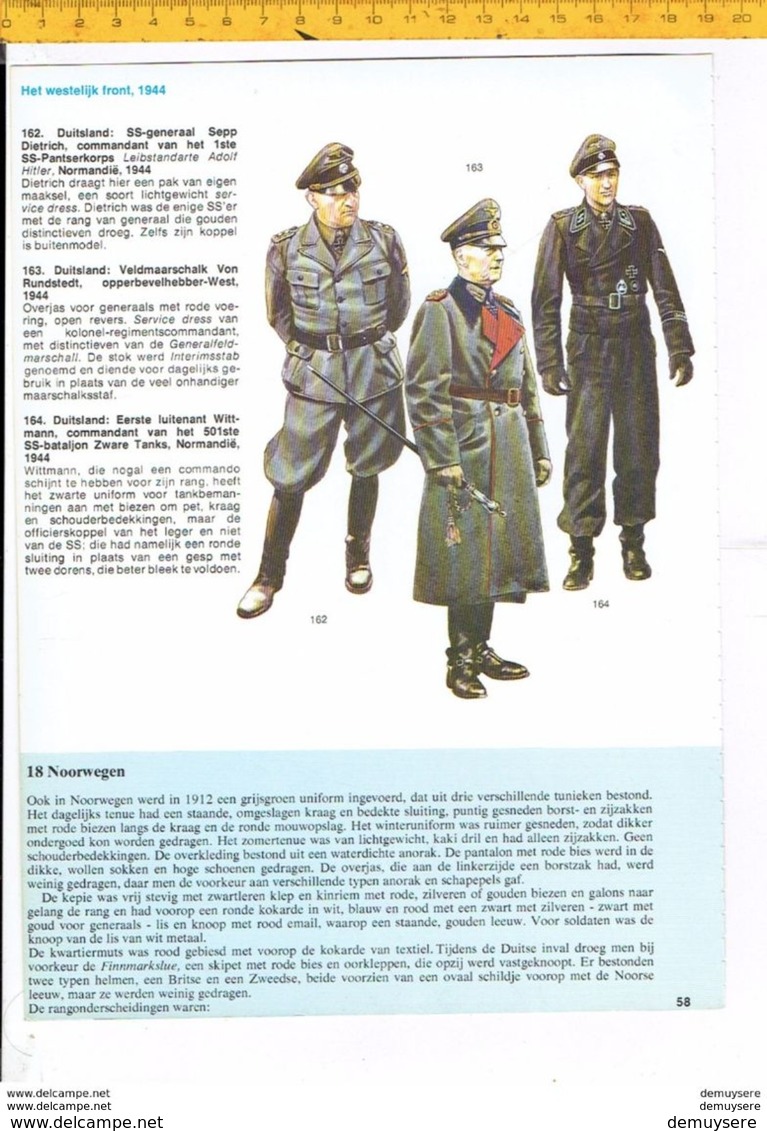 005  - Boek - Uniformen Uit De Tweede Wereldoorlog 1 Het Leger - Nederlands