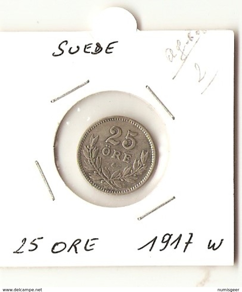 SUEDE --  25 ORE 1917 W  ( Arg. ) - Sweden