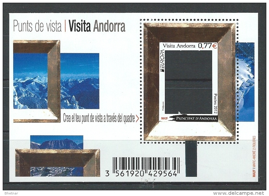 Andorre YT F724 Feuille " Europa, Tourisme " 2012 Neuf** - Ongebruikt