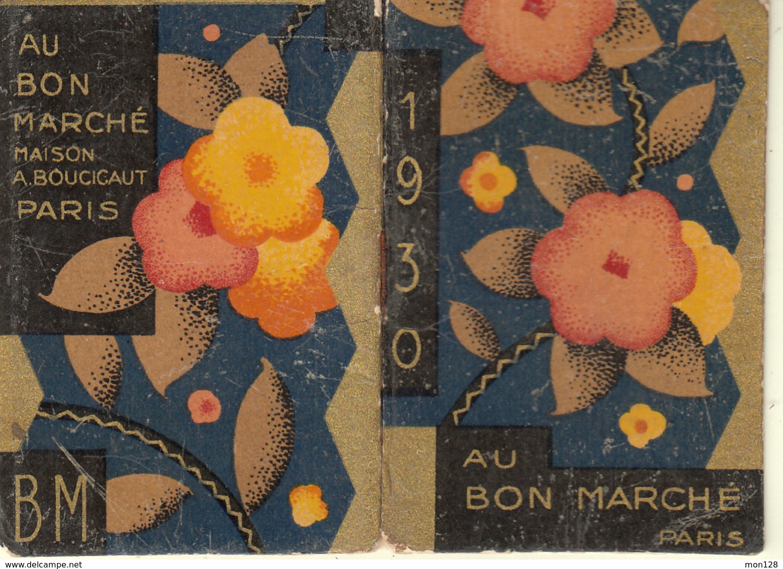 PETIT CALENDRIER COMPLET 1930  AU BON MARCHE PARIS - Petit Format : 1921-40