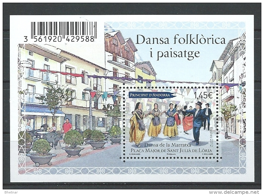 Andorre YT F727 (727) Feuille " Danse Folklorique " 2012 Neuf** - Ungebraucht