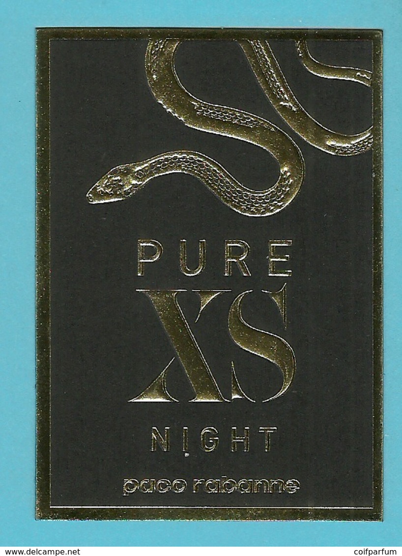 PACO RABANNE /PURE XS NIGHT Carte Parfumée  (lot Grijs 42) - Modernes (à Partir De 1961)