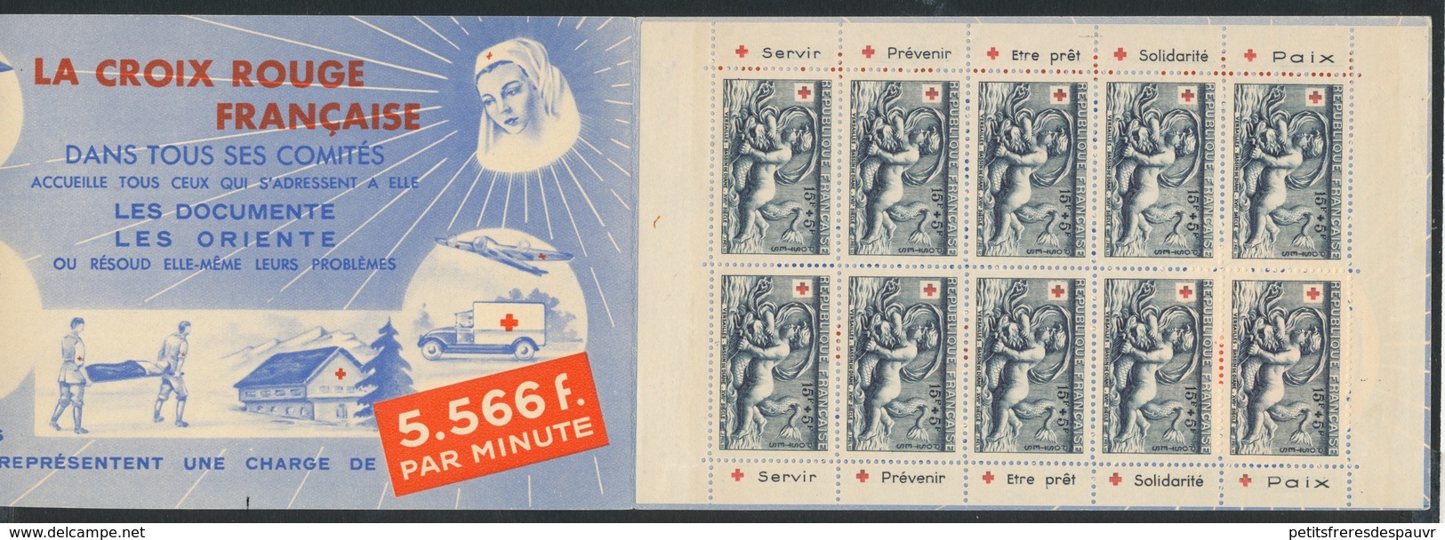 FRANCE 1952 - Carnet Croix-Rouge N° 2001 (YT 938a) ** Neuf Sans Charnière MNH - Cote 550€ - Rotes Kreuz