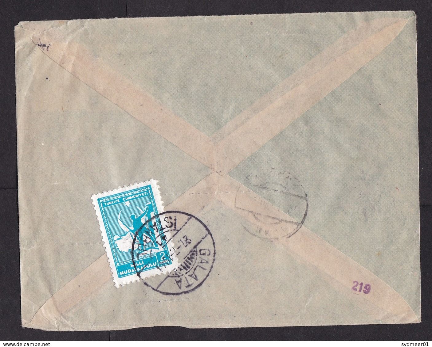 Turkey: Airmail Cover Galata To Switzerland, 1944, 3 Stamps, Censored, German Censor Cancel, Air Label (minor Crease) - Brieven En Documenten