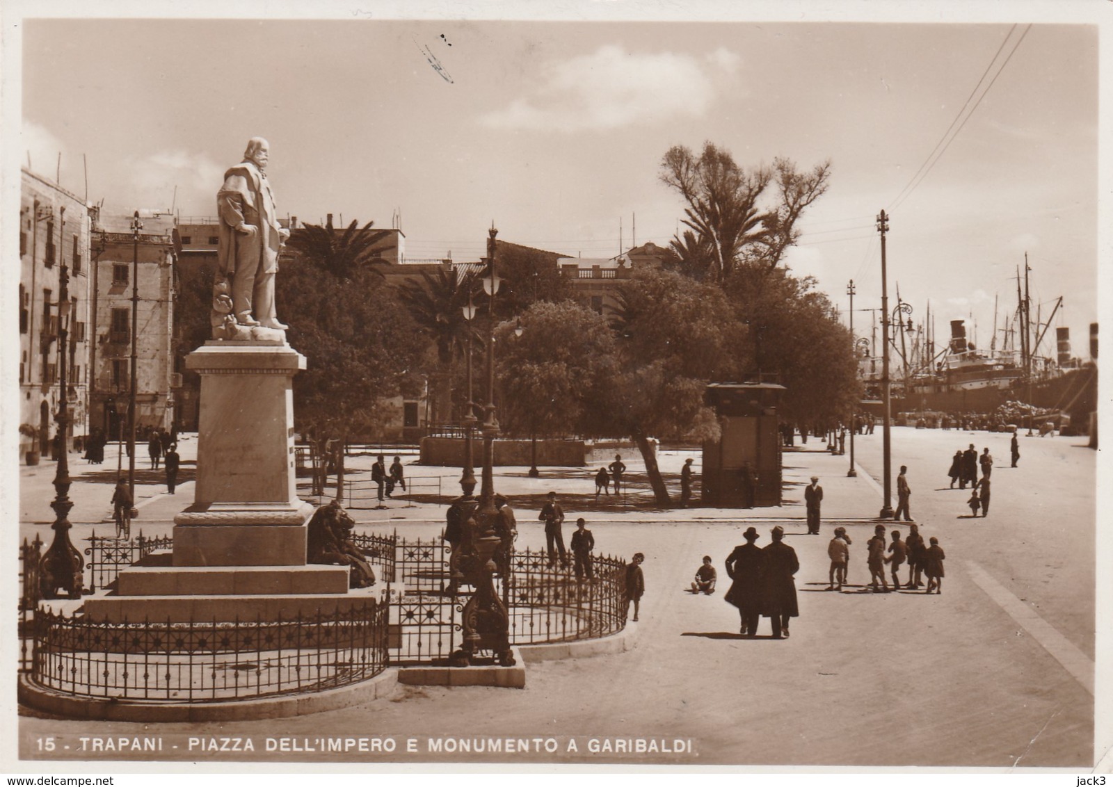 Cartolina - Trapani - Piazza Dell'Impero E Monumento A Garibaldi - Trapani