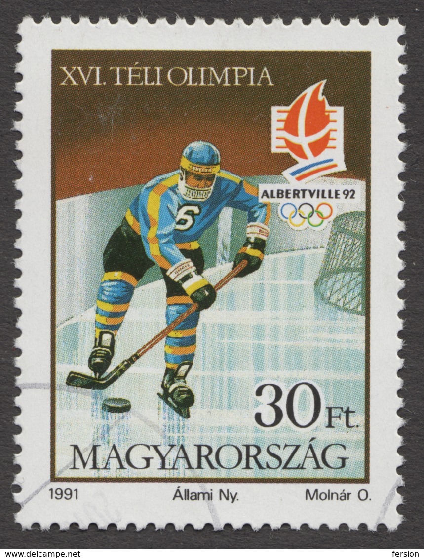 Ice Hockey /  1991 1992 Winter Olympics - Albertville France - Used - Hungary - Hockey (sur Glace)