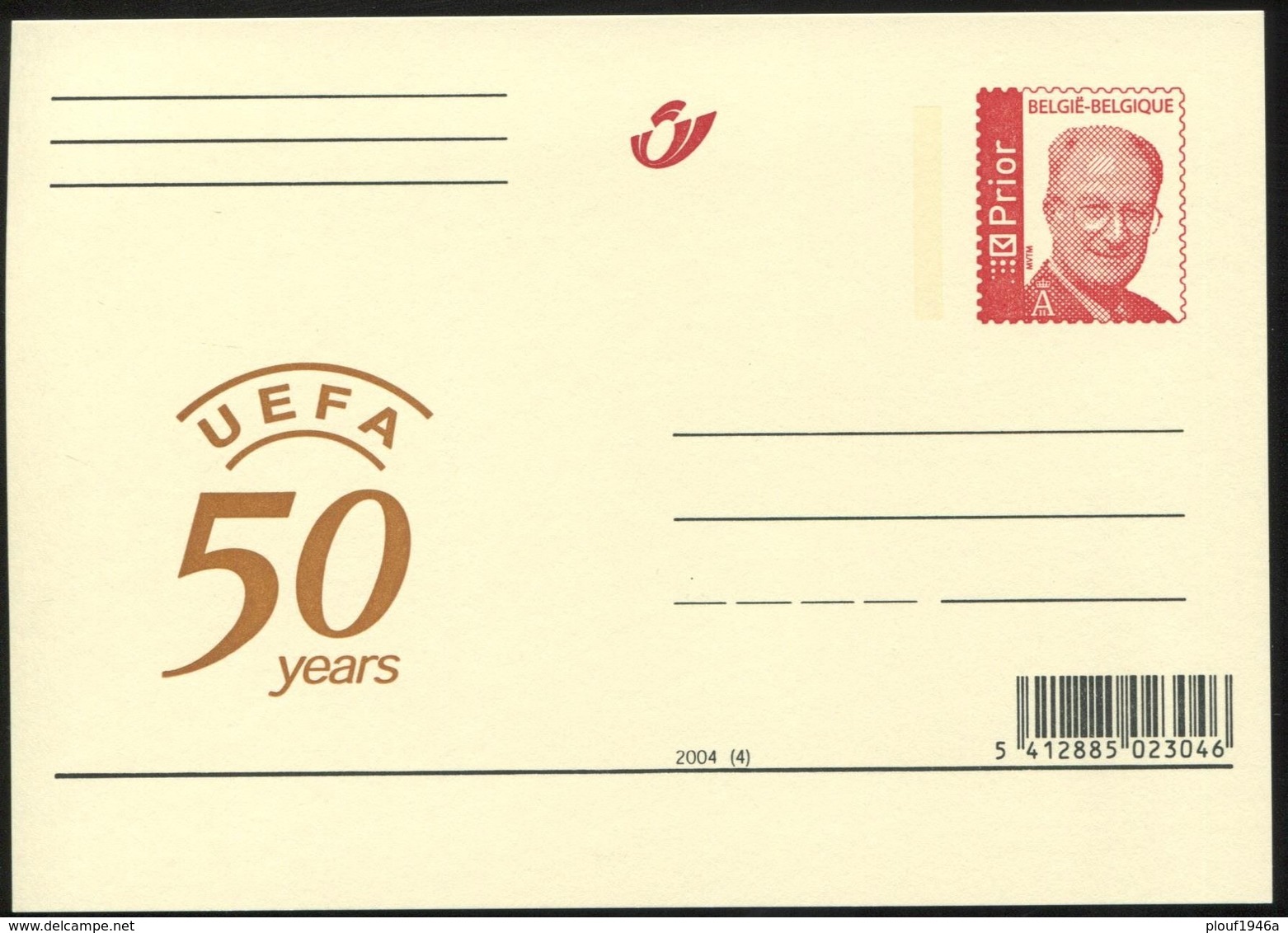 2004 "UEFA" 50 Years - Cartes Postales Illustrées (1971-2014) [BK]