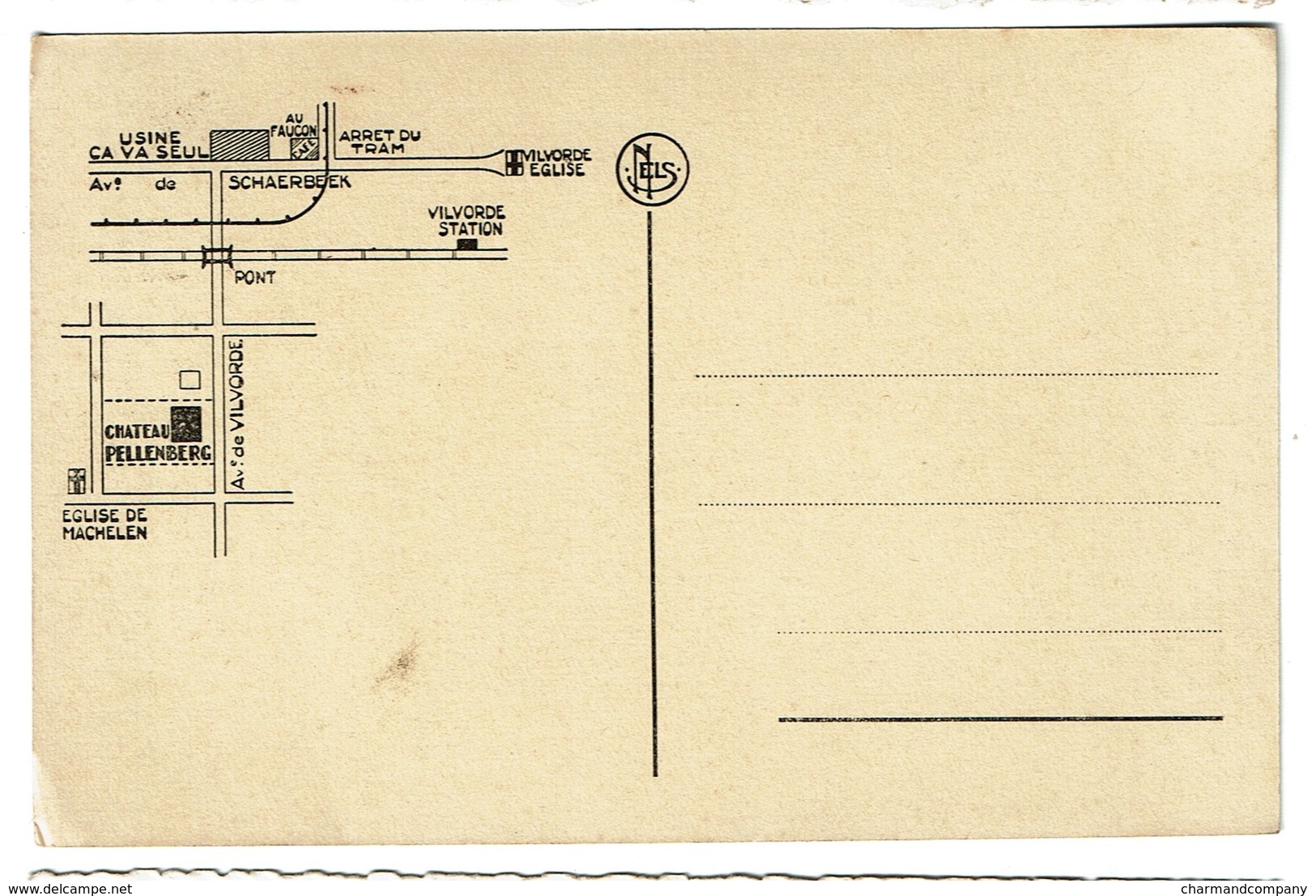 Château Pellenberg - 51 Avenue De Vilvorde - Machelen - Vanderschueren Propr. Plan Au Dos - 2 Scans - Machelen