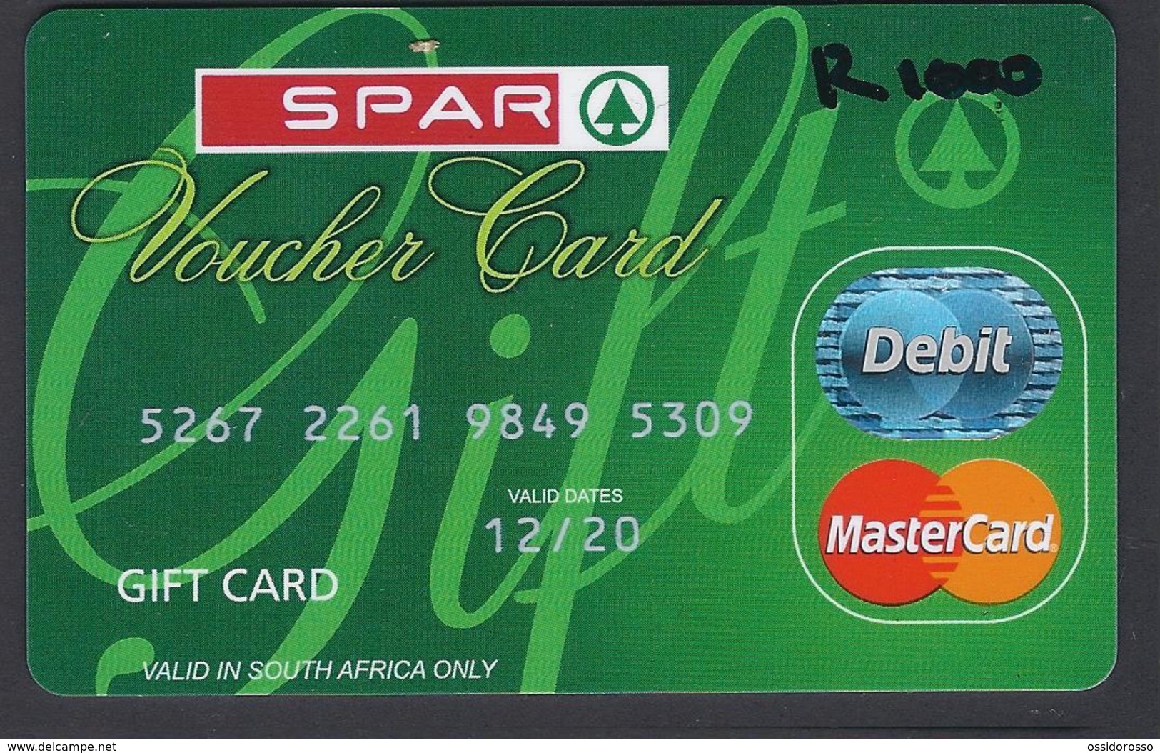 Voucher Card - Gift Card - SPAR - South Africa - Used  - - Gift Cards