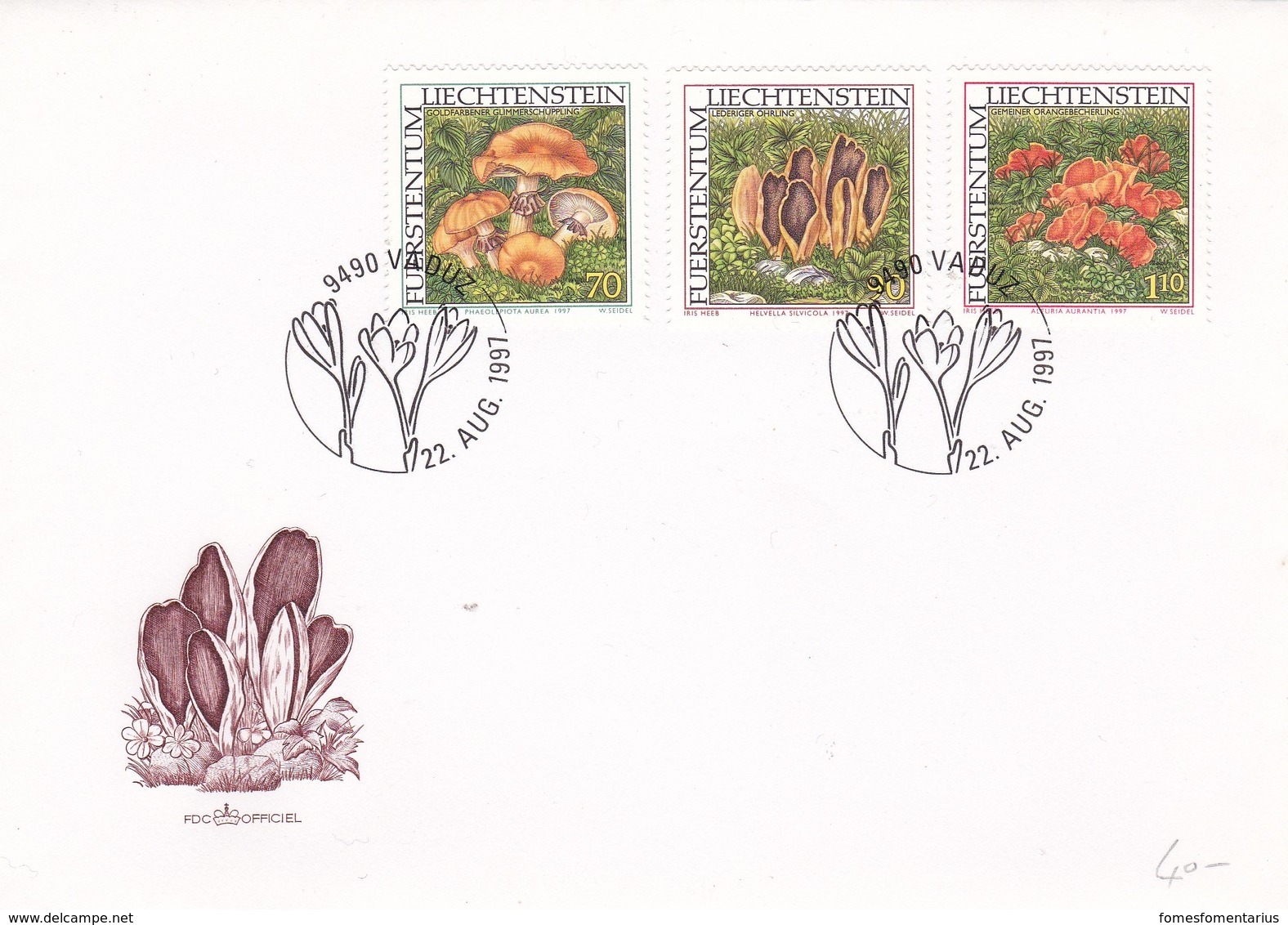 Enveloppe Luxembourgeoise 1er Jour 3 Timbres Champignon Champignons Mushroom Setas Pilze - Pilze