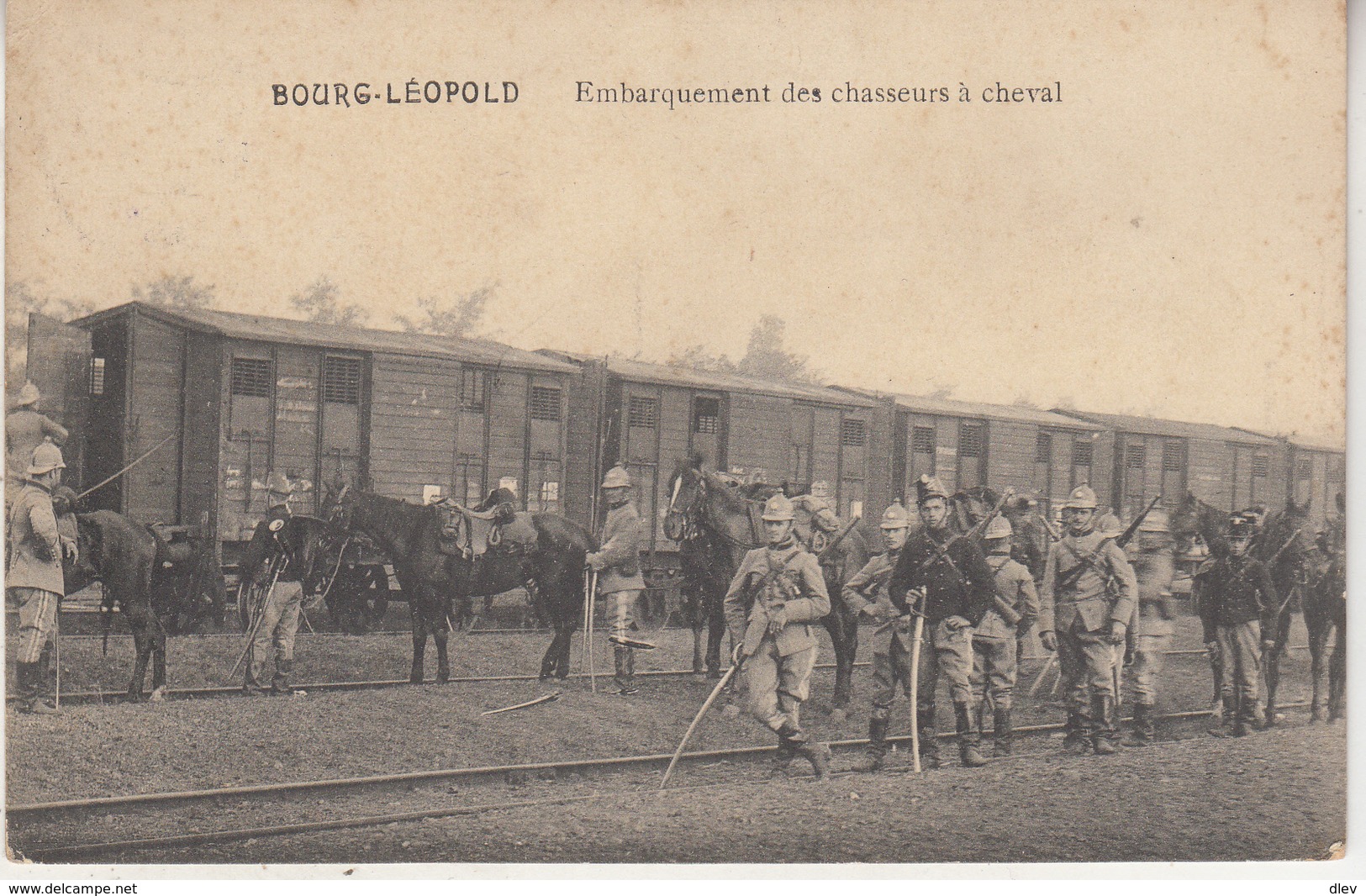 Bourg-Léopold - Embarquement Des Chasseurs à Cheval - 1912 - Uitg. Ph. Mahieu, Leopoldsburg - Leopoldsburg (Kamp Van Beverloo)