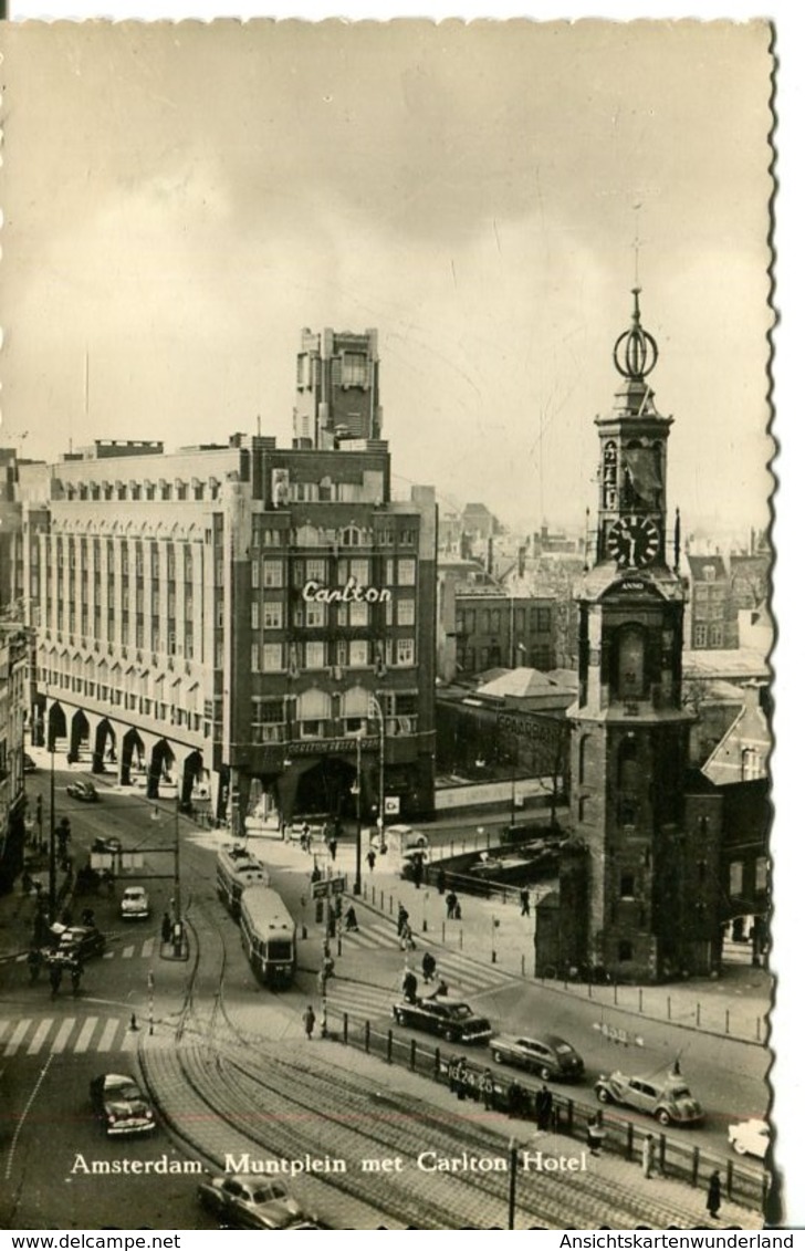 006752  Amsterdam - Muntplein Met Carlton Hotel  1952 - Amsterdam